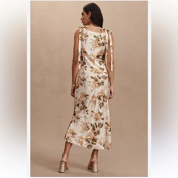 Reformation Aden Silk Dress - Size L - Neutral Combination - Beyond gorgeous! - Picture 3 of 10